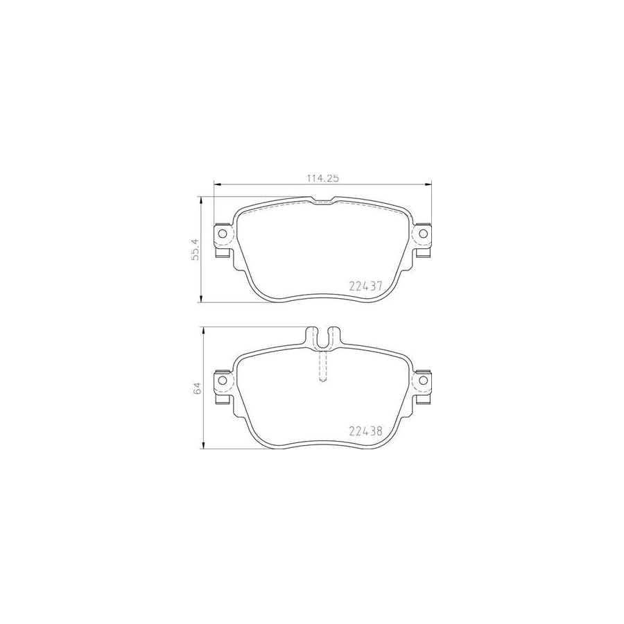 Brembo P 50 136 Brake Pad Set Prepared For Wear Indicator