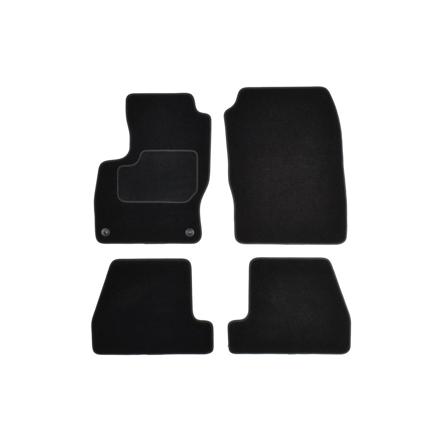 CUSTOPOL Tailored FOR130C Floor mat set for FORD Focus Mk3 Estate (DYB) Textile, Front and Rear, Quantity: 4, Black