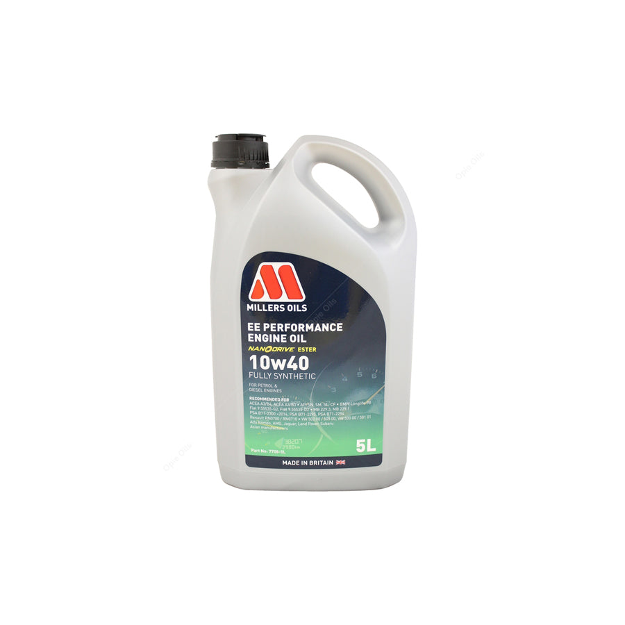 Millers Oils EE Performance 10w-40 Fully Synthetic Engine Oil 5l