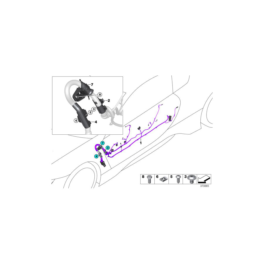 Genuine BMW 61126827314 Driver's Side Door Cable Harness (Inc. i8) | Duco Car Parts UK Car Parts