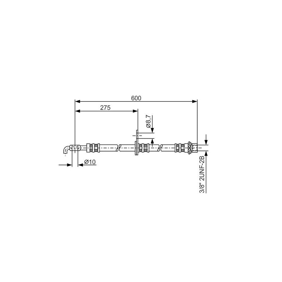 BOSCH 1 987 476 246 Brake Hose 581Mm M10X1