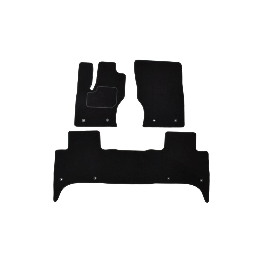 MAMMOOTH A041 ROV150 PRM 01 Floor mat set for LAND ROVER Range Rover III (L322) Textile, Front and Rear, Quantity: 3, Black