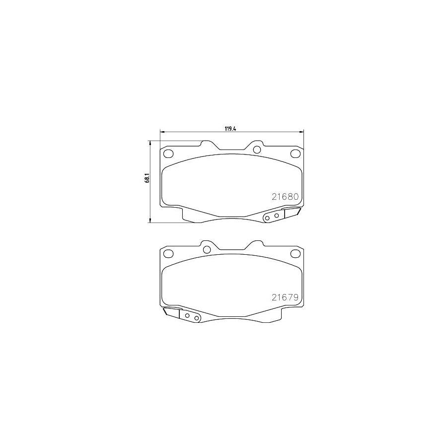 Hella 8DB 355 013 481 Brake Pad Set With Acoustic Wear Warning