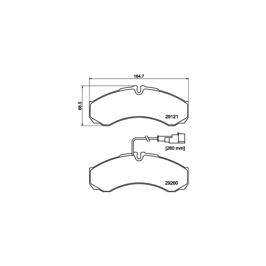 Hella 8DB 355 005 431 Brake Pad Set With Integrated Wear Warning Contact