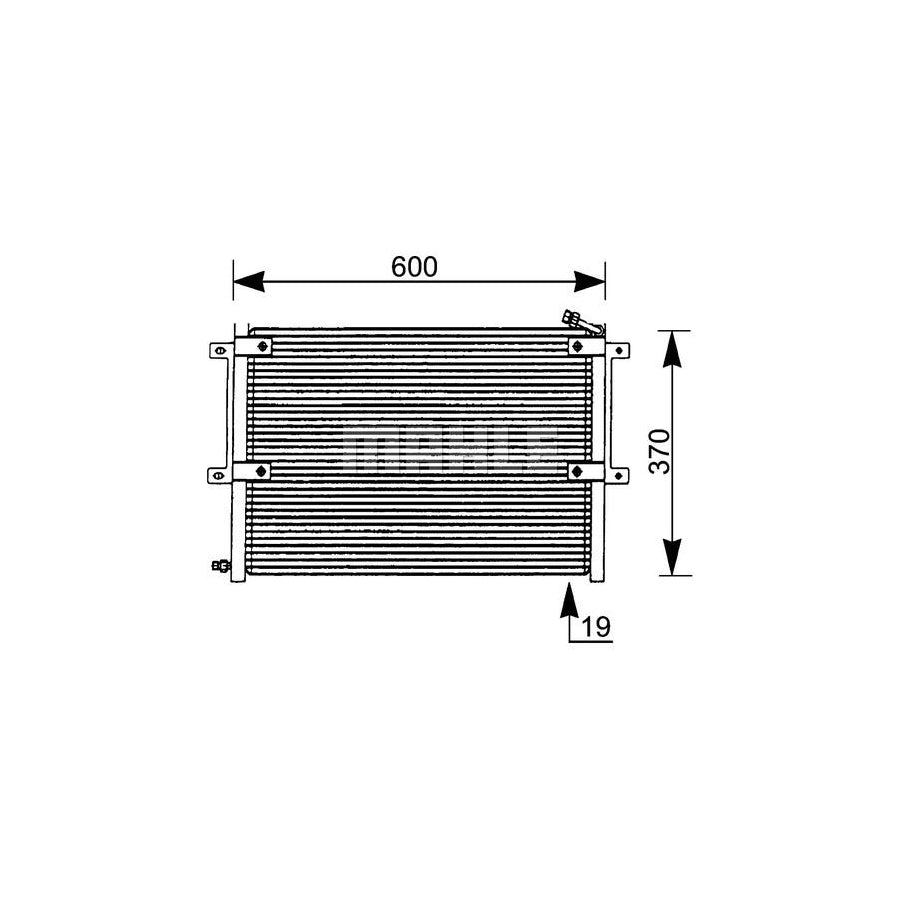 MAHLE ORIGINAL AC 171 000P Air conditioning condenser without dryer