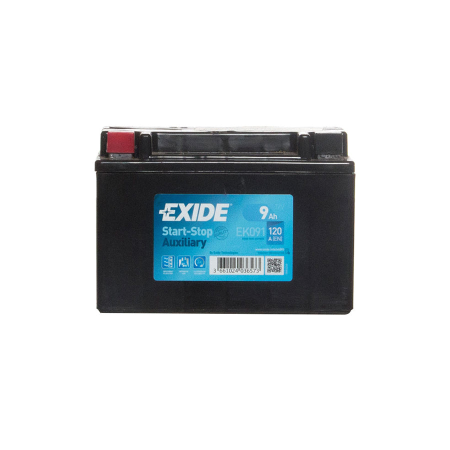 Exide AGM EK091 Auxilary Battery (9Ah) - 1 Year Guarantee