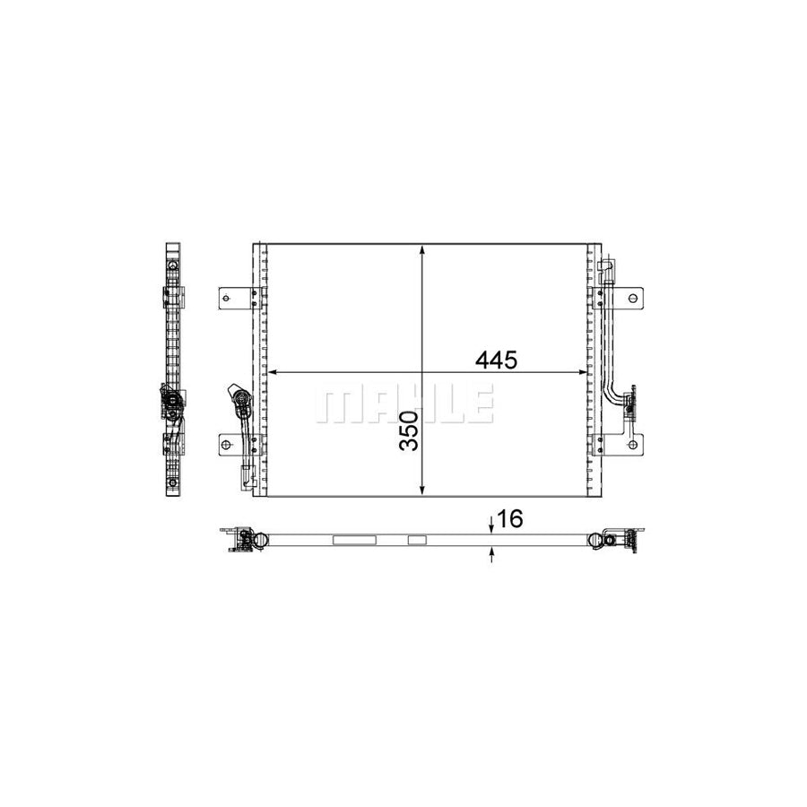 MAHLE ORIGINAL AC 583 000S Air conditioning condenser without dryer