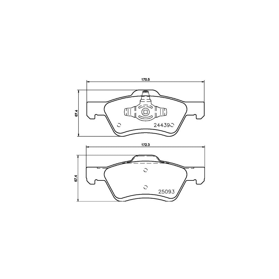 Hella 8DB 355 014 961 Brake Pad Set Not Prepared For Wear Indicator