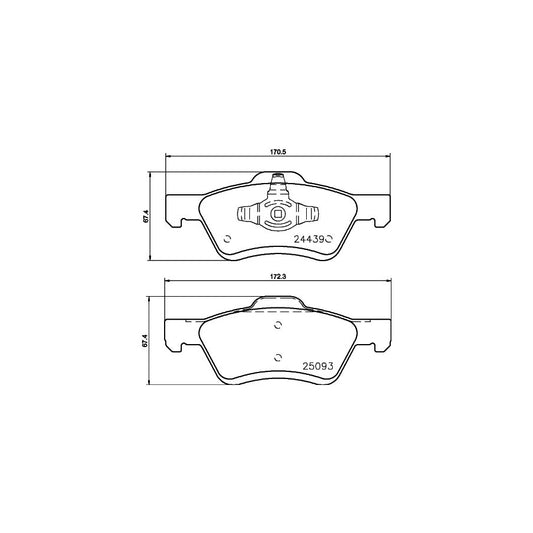 Hella 8DB 355 014 961 Brake Pad Set Not Prepared For Wear Indicator