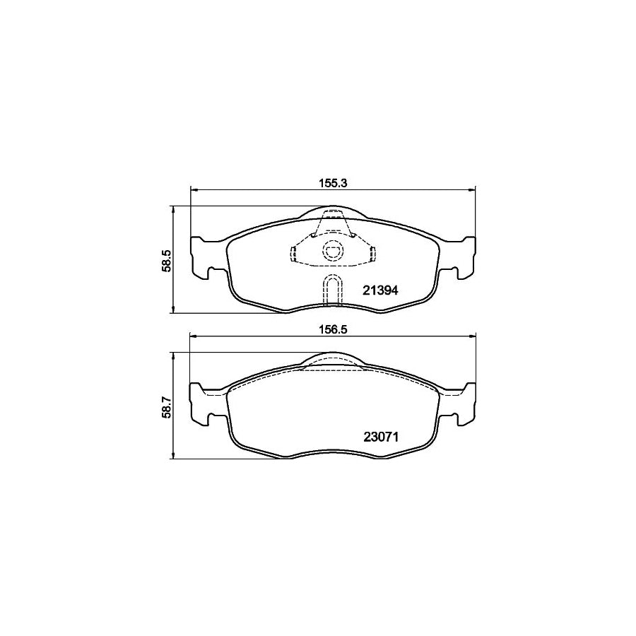 Hella 8DB 355 007 641 Brake Pad Set Not Prepared For Wear Indicator