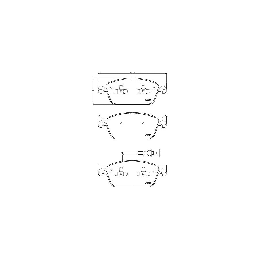 Hella 8DB 355 014 981 Brake Pad Set With Integrated Wear Warning Contact
