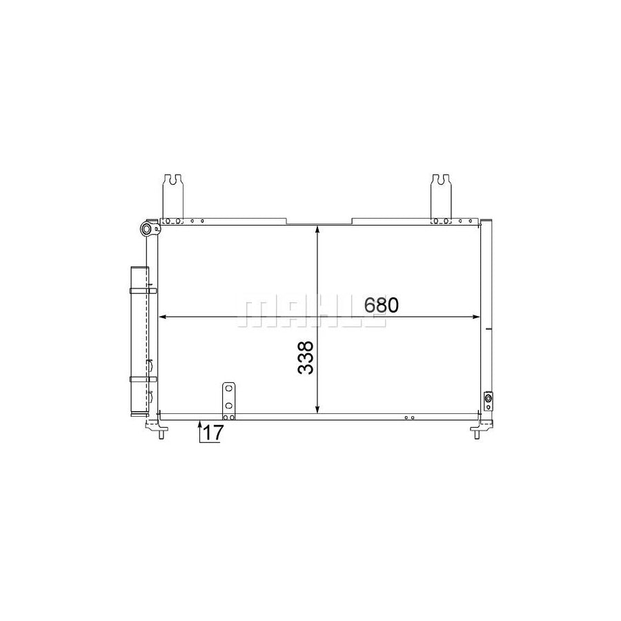 MAHLE ORIGINAL AC 565 000S Air conditioning condenser for SUZUKI LIANA with dryer