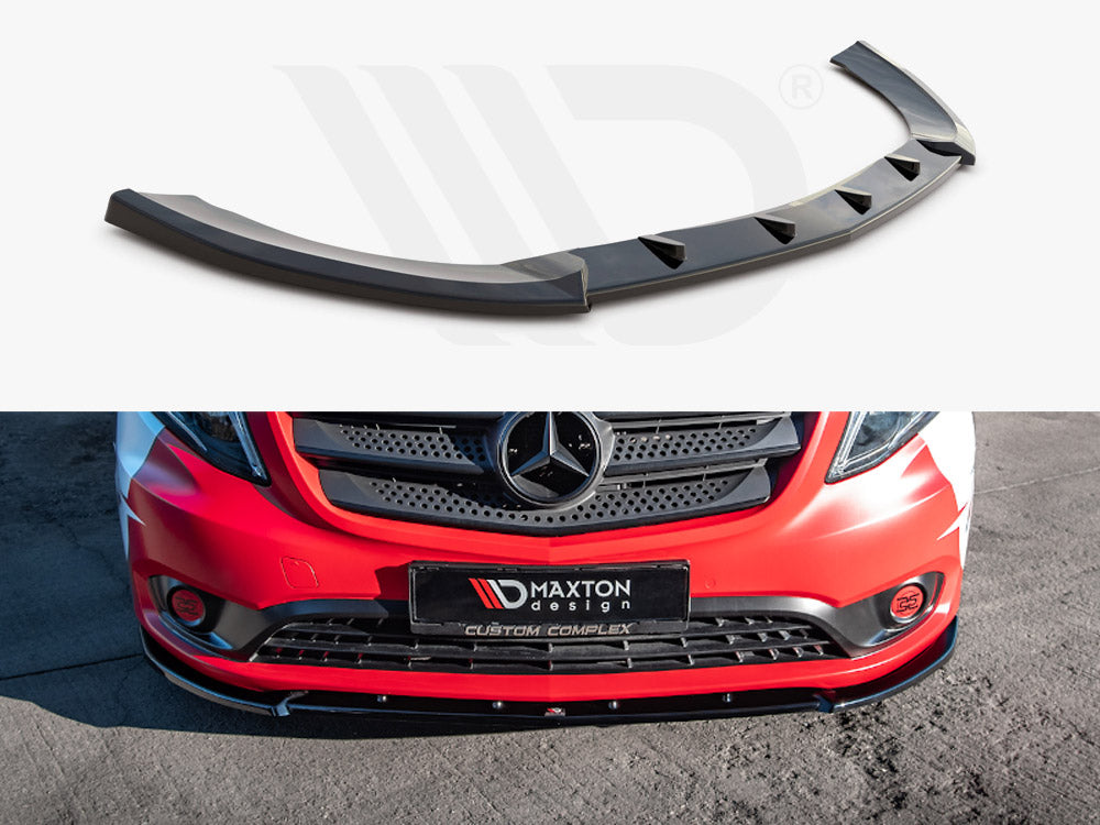 Maxton Design ME-VI-W447F-FD2T Front Splitter V.2 Mercedes Vito W447 Facelift (2020-) | Duco Car Parts UK Car Parts