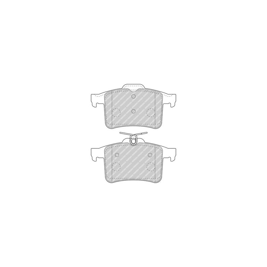 Ferodo Fdb5014 Brake Pad Set Not Prepared For Wear Indicator Without Accessories