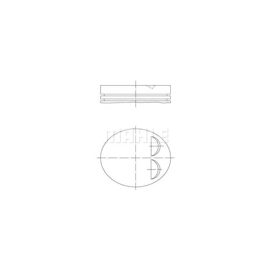 MAHLE ORIGINAL 038 40 00 Piston 81 mm, with piston rings