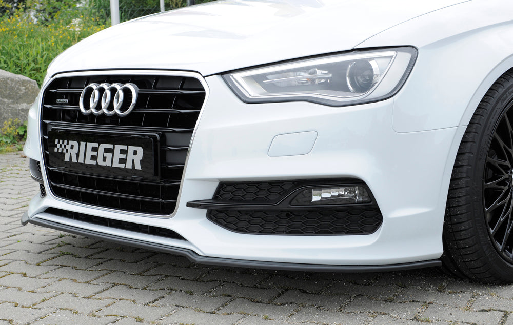 Rieger 00056799 Audi 8V Front Splitter (A3 & S3) - Matte Black