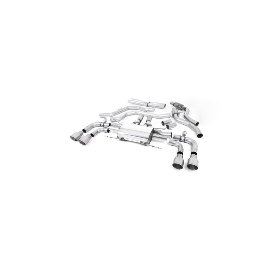 MillTek Alfa Romeo Giulia Quadrifoglio 2.9 V6 Bi-Turbo Cat-Back Exhaust (Non OPF/GPF Models)