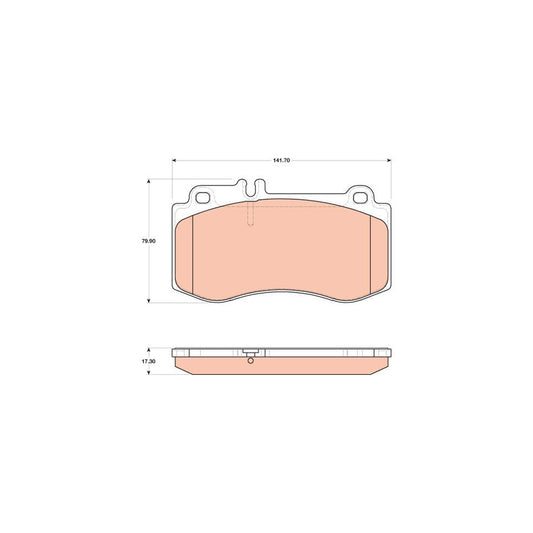 TRW Gdb1822 Brake Pad Set Prepared For Wear Indicator