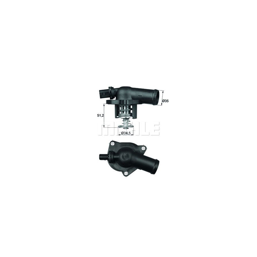 MAHLE ORIGINAL TI 38 89 Engine thermostat Opening Temperature: 89°C, with seal