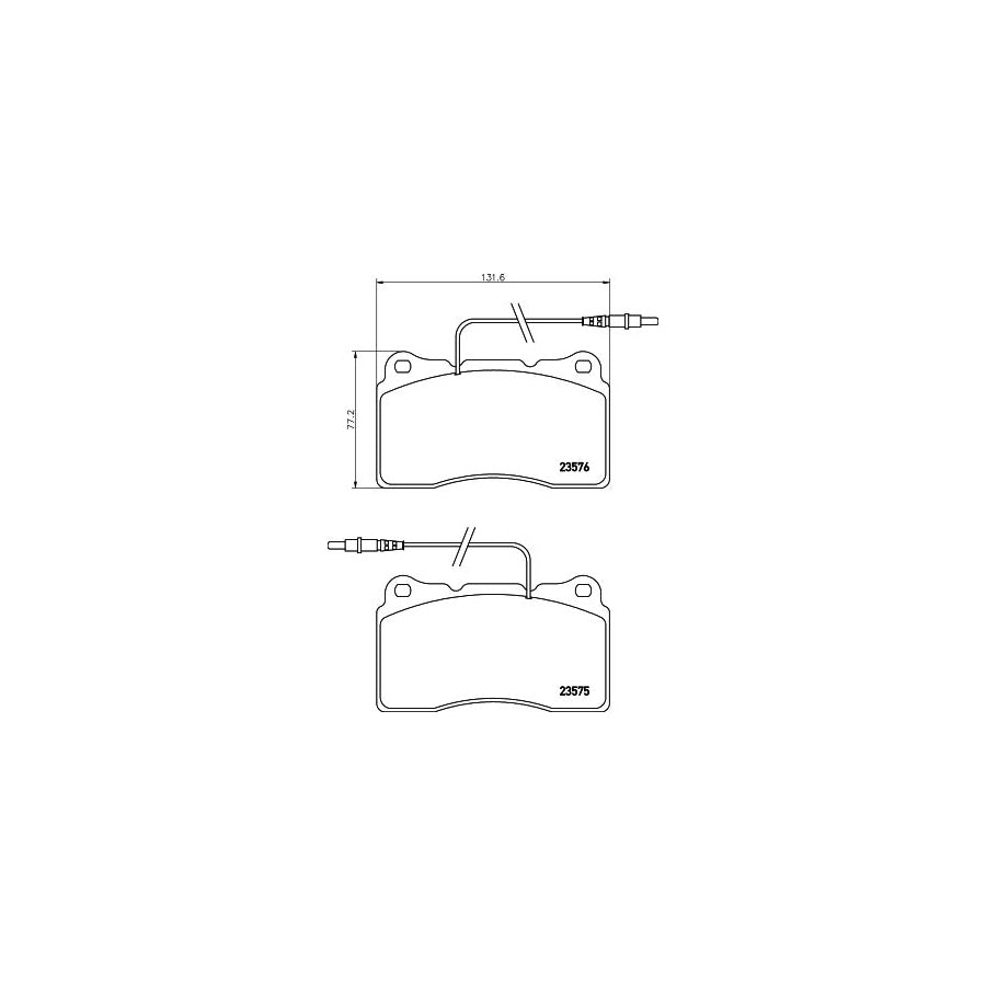 Hella 8DB 355 018 671 Brake Pad Set With Integrated Wear Warning Contact