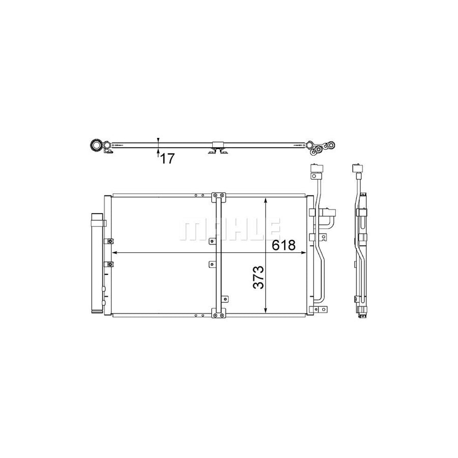 MAHLE ORIGINAL AC 510 000S Air conditioning condenser with dryer