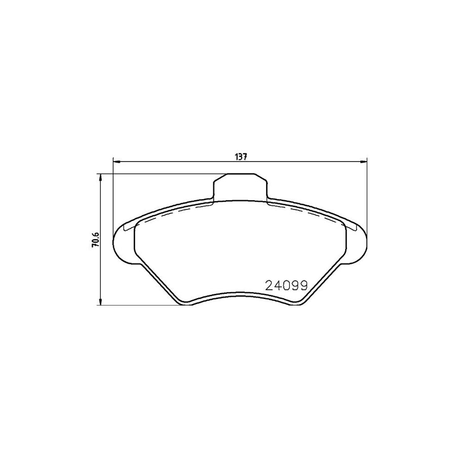 Hella 8DB 355 013 011 Brake Pad Set Not Prepared For Wear Indicator