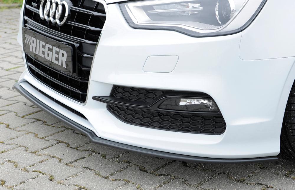 Rieger 00056799 Audi 8V Front Splitter (A3 & S3) - Matte Black