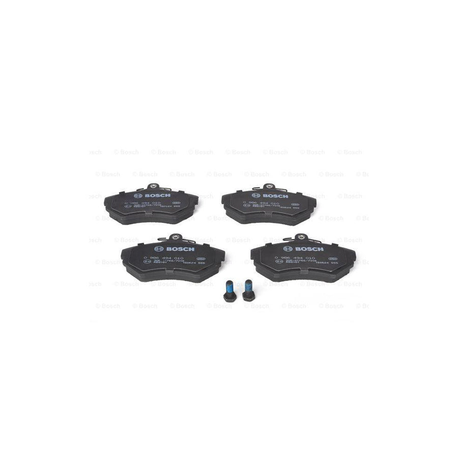 Bosch 0986494010 Brake Pad Set With Anti Squeak Plate With Bolts Screws With Mounting Manual BP237