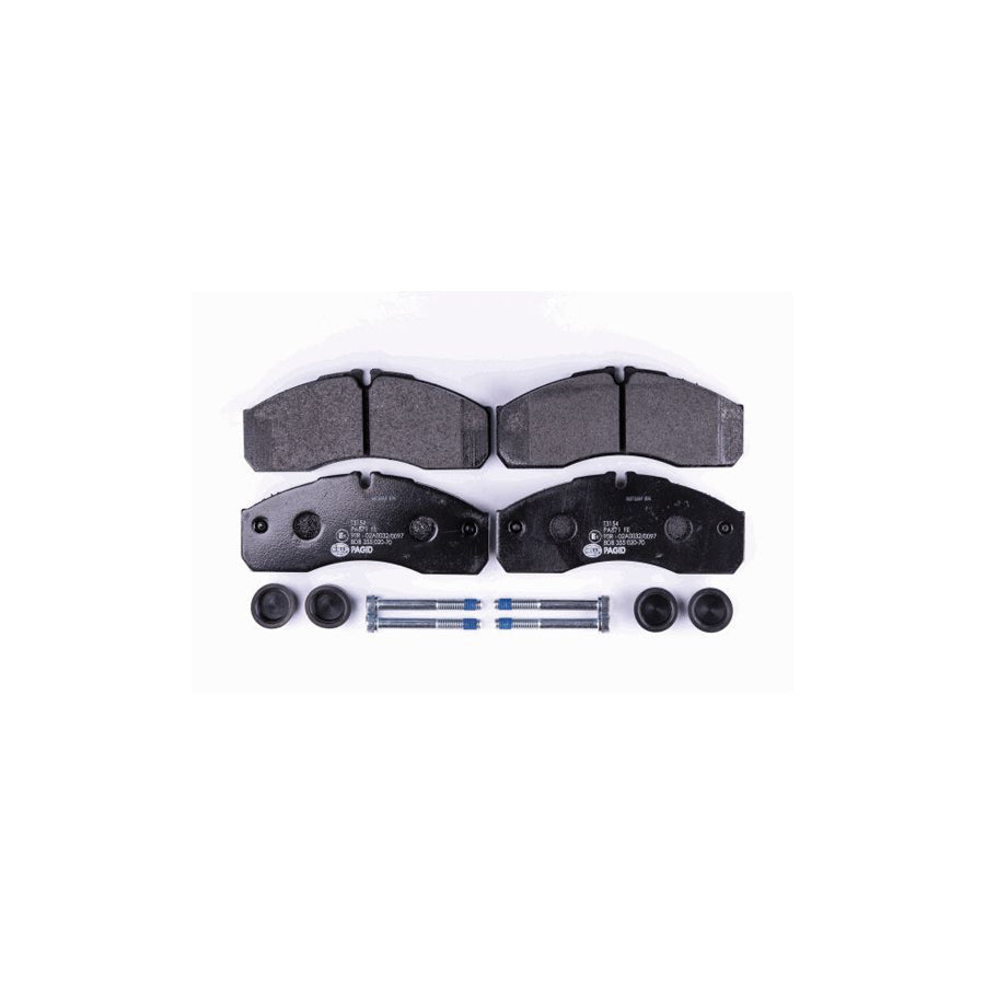 Hella 8DB 355 020 701 Brake Pad Set For Nissan Cabstar E Platform Chassis Tl_ Vl_ Prepared For Wear Indicator With Accessories