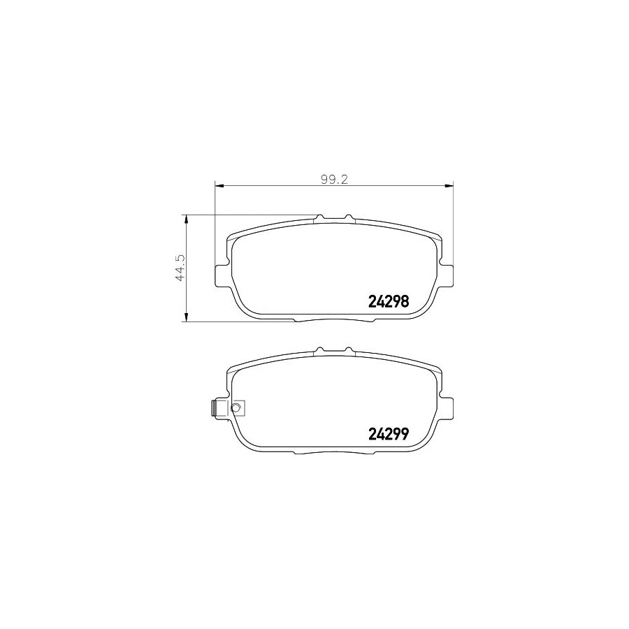 Hella 8DB 355 006 781 Brake Pad Set With Acoustic Wear Warning