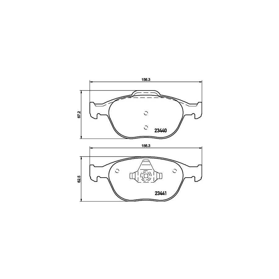 Hella 8DB 355 009 561 Brake Pad Set Not Prepared For Wear Indicator