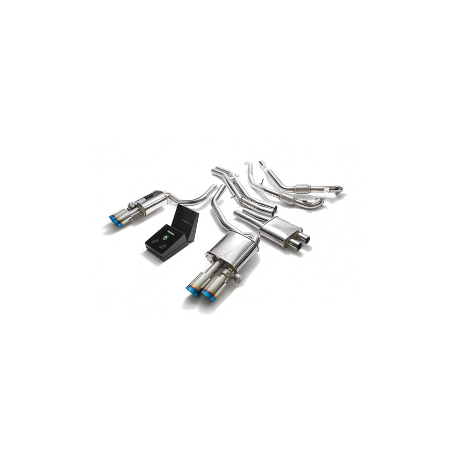 Armytrix AU94S-QS14B Valvetronic Exhaust System Audi S4 | S4 Avant 3.0L V6 Turbo B9 2017-2023 with Quad Blue Coated 3.5" | Duco Car Parts UK Car Parts