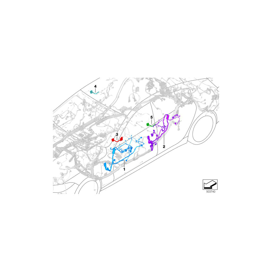 Genuine BMW 61127927641 F93 G16 Driver's Side Door Cable Harness (Inc. 840i, M8 & 840dX) | Duco Car Parts UK Car Parts