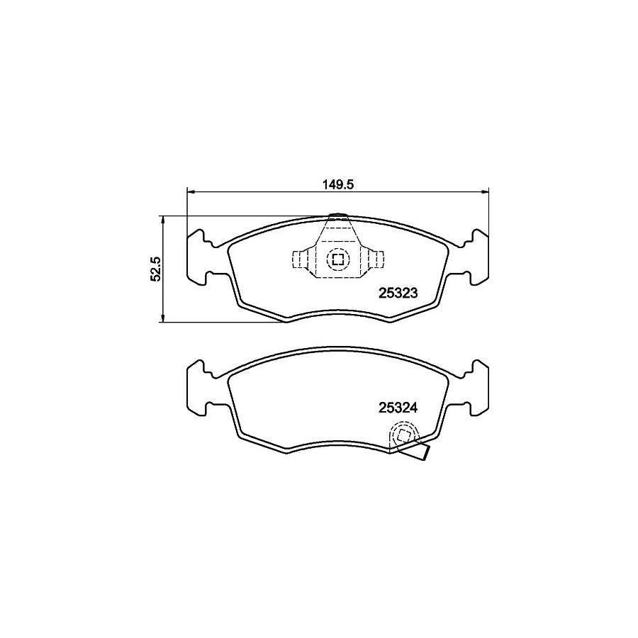 Hella 8DB 355 016 231 Brake Pad Set With Acoustic Wear Warning