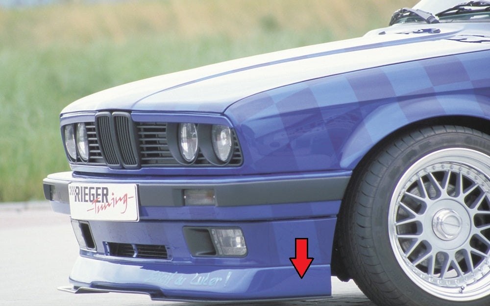 Rieger 00038011 BMW 3 Series E30 Front Splitter - Matte Black