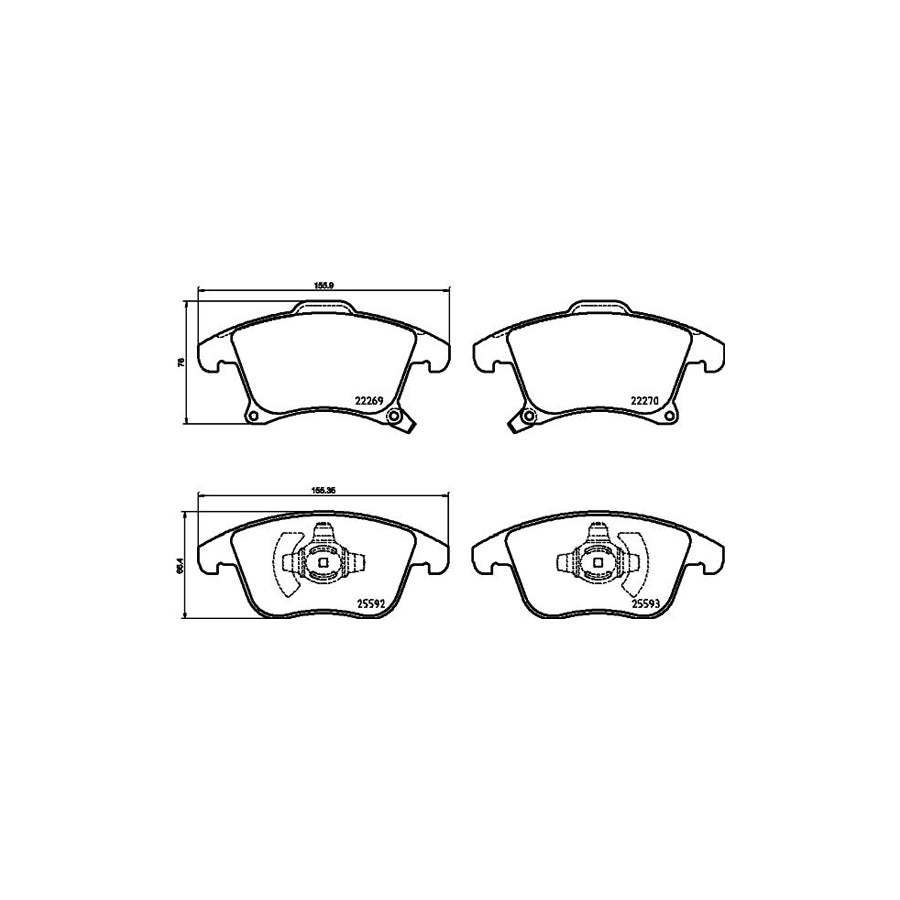 Hella 8DB 355 025 201 Brake Pad Set With Acoustic Wear Warning