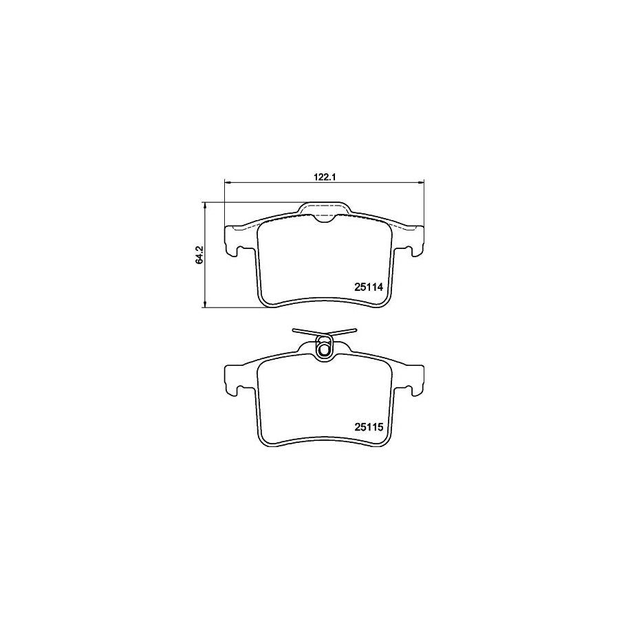 Hella 8DB 355 015 901 Brake Pad Set Not Prepared For Wear Indicator