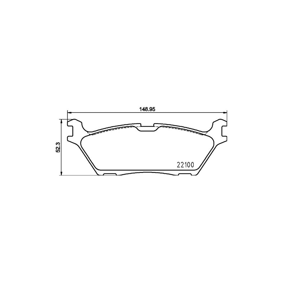 Hella 8DB 355 025 731 Brake Pad Set For Ford Usa F 150 Not Prepared For Wear Indicator With Accessories