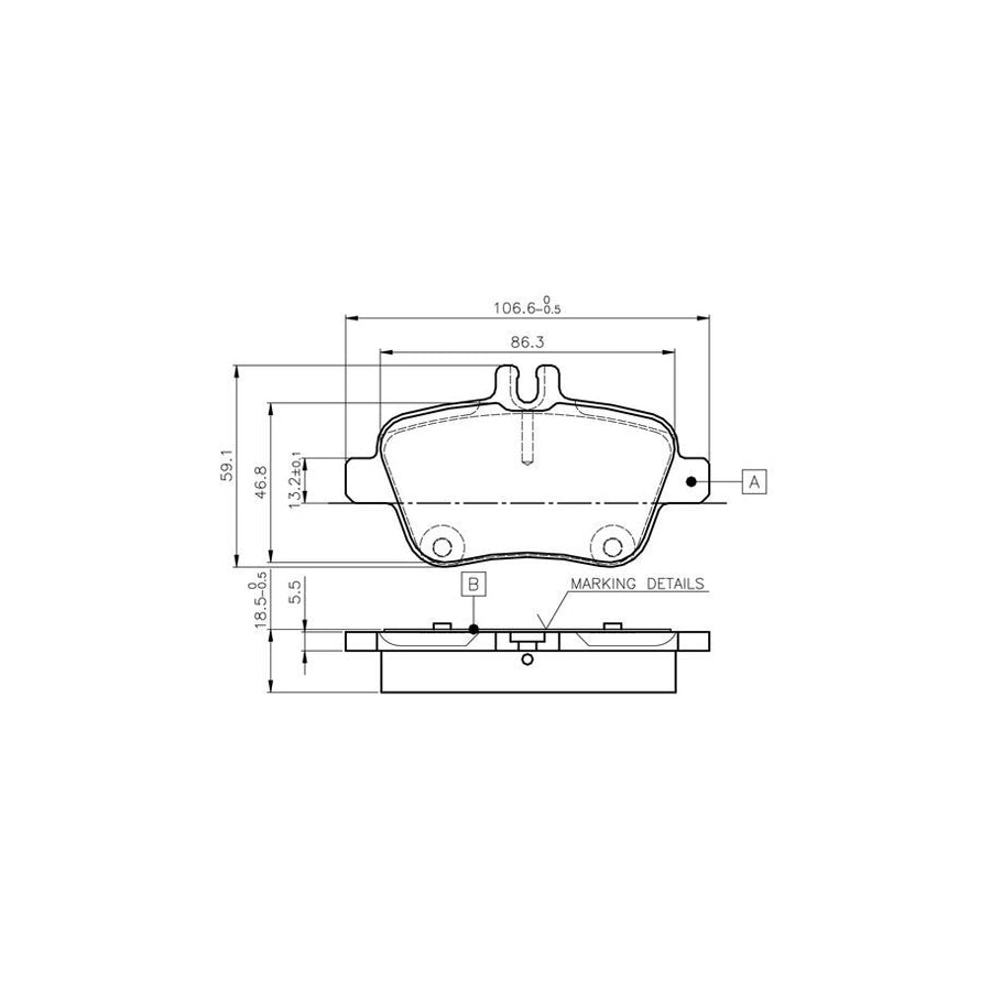 Bosch 0986Tb3145 Brake Pad Set Excl Wear Warning Contact With Bolts With Accessories