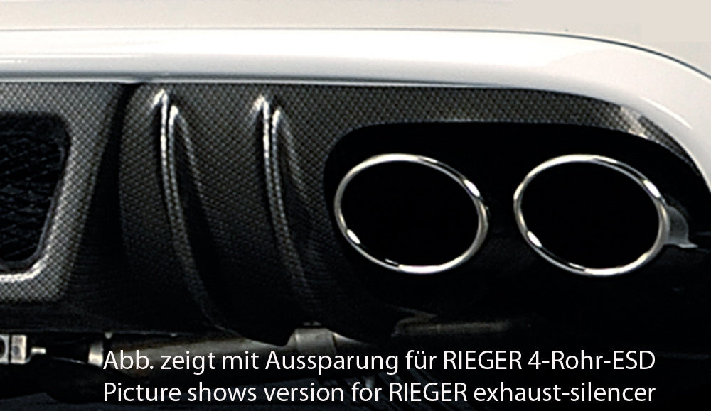 Rieger 00099065 Audi B8 B81 A5 Rear Diffuser for Original Tailpipe Left & RIght - Carbon-Look
