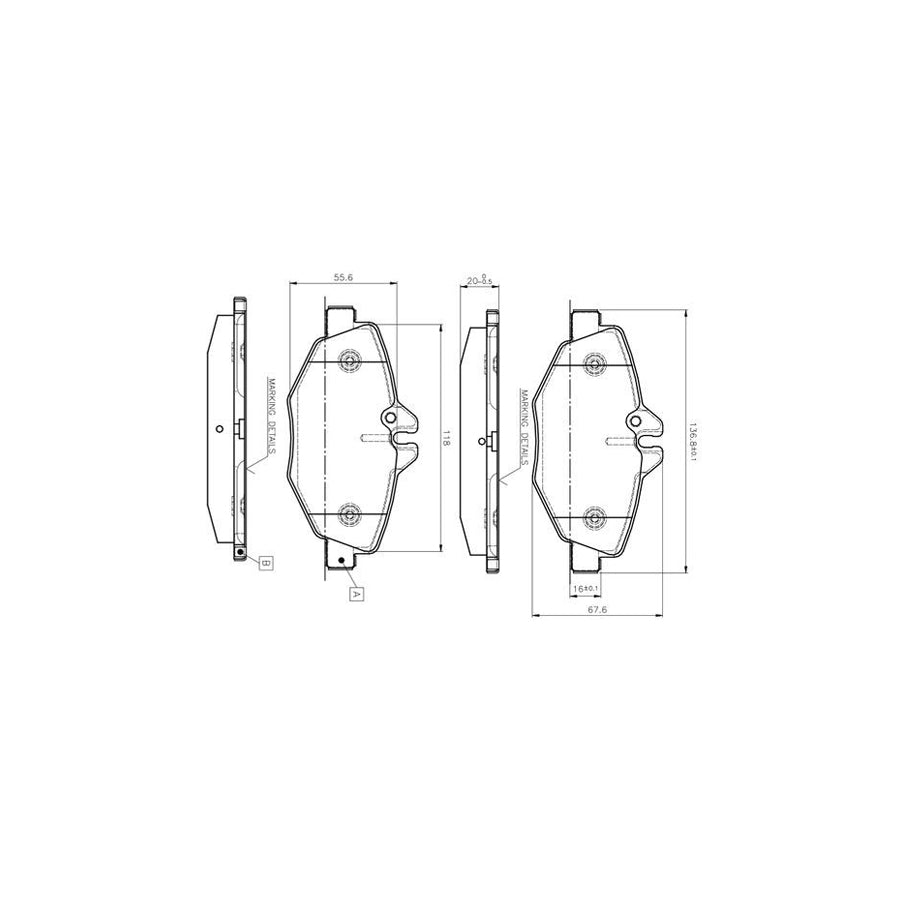 Bosch 0986Tb2450 Brake Pad Set Suitable For Mercedes Benz E Class Incl Wear Warning Contact
