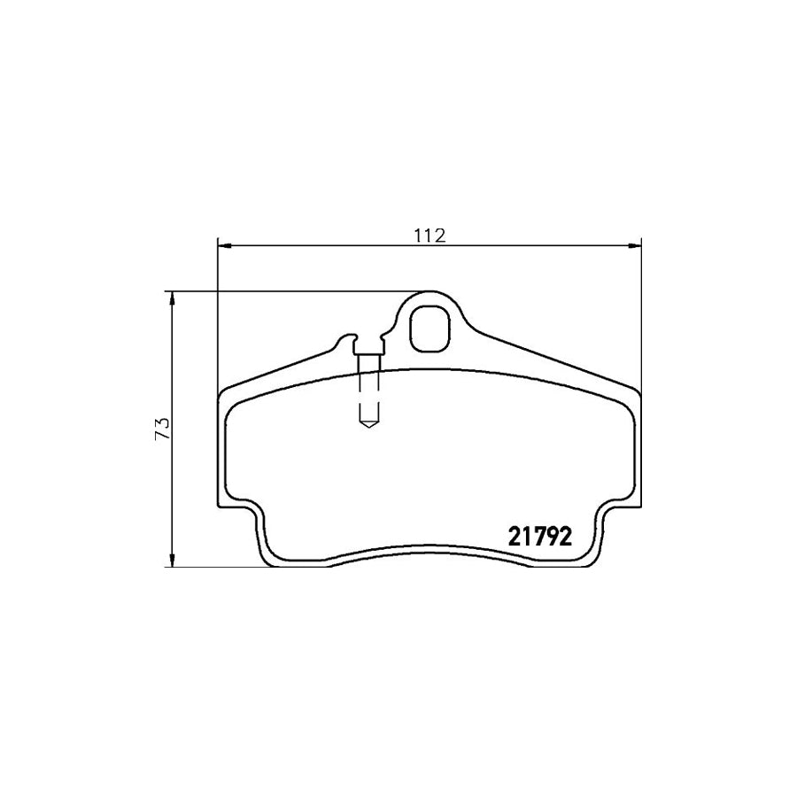 Hella 8DB 355 018 481 Brake Pad Set Prepared For Wear Indicator