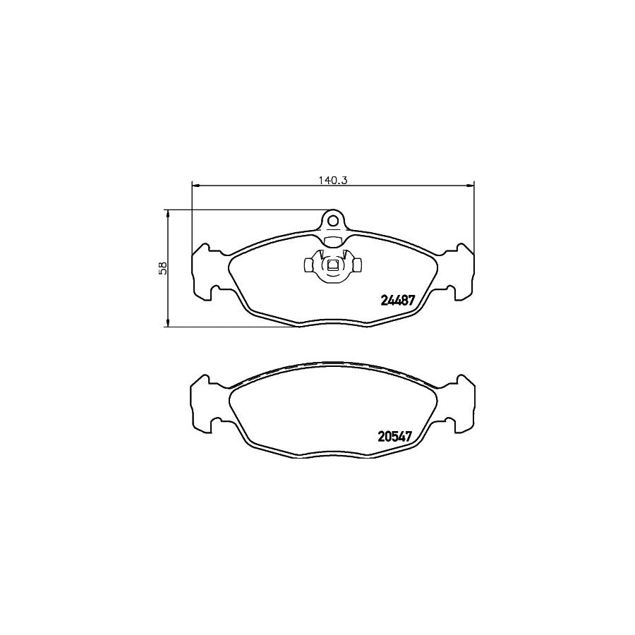 Hella 8DB 355 013 031 Brake Pad Set Prepared For Wear Indicator