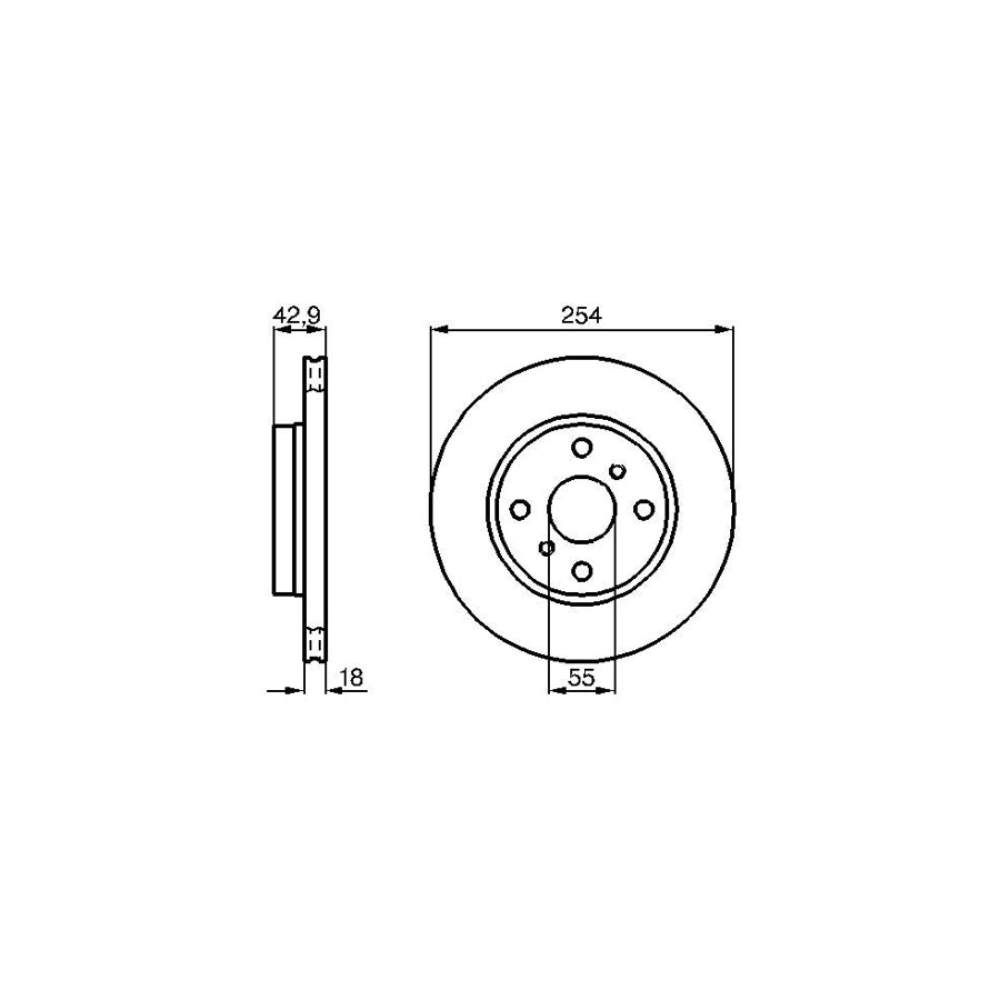 BOSCH 0 986 478 585 Brake Disc Internally Vented Vented Oiled