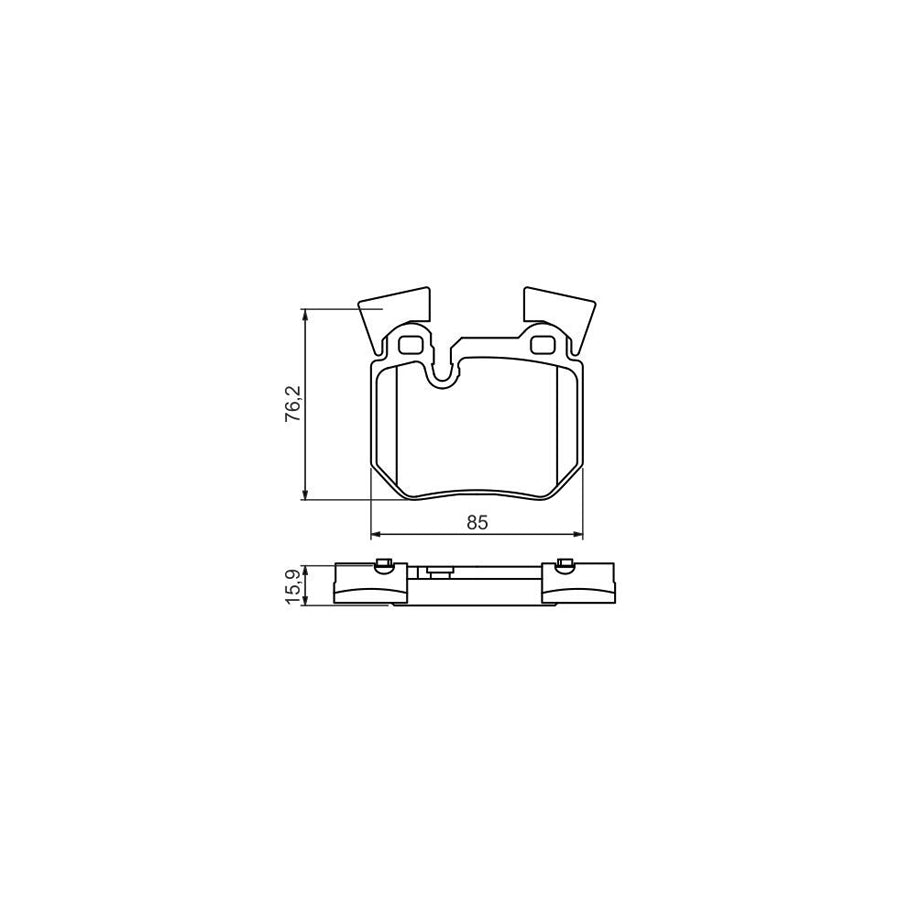 Bosch 0986494421 Brake Pad Set With Anti Squeak Plate BP1343