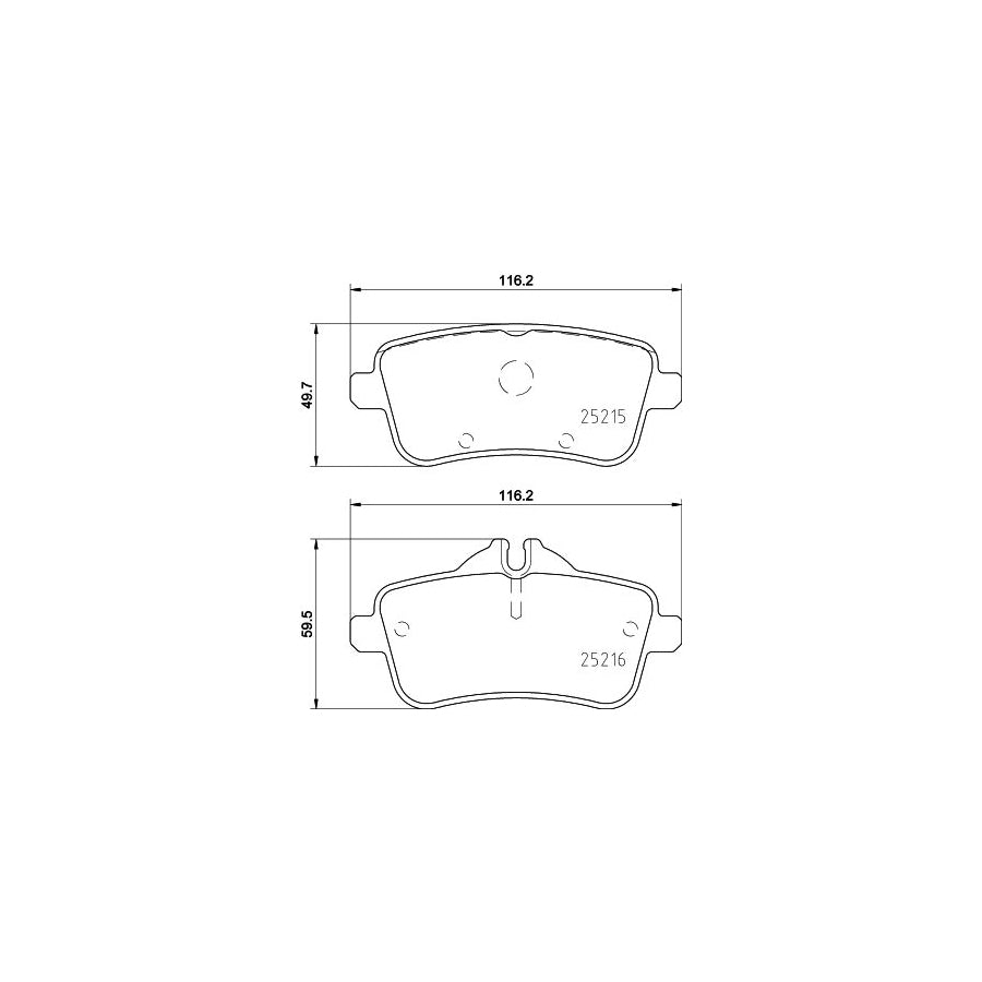 Hella 8DB 355 020 161 Brake Pad Set Prepared For Wear Indicator With Brake Caliper Screws With Accessories