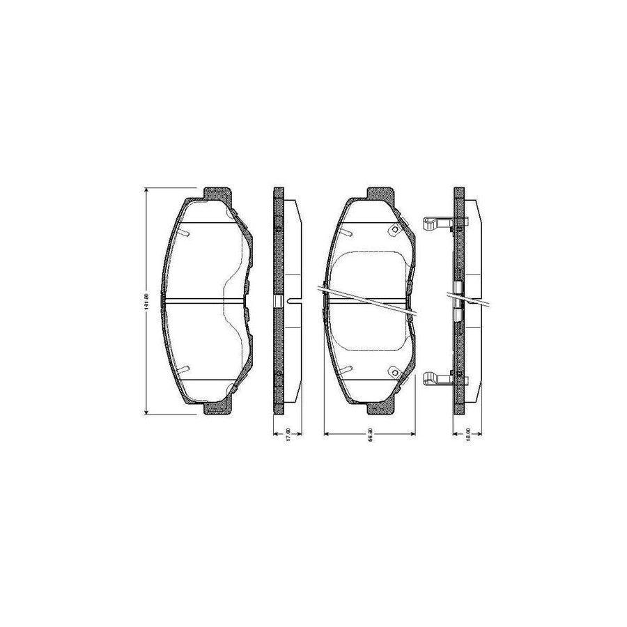 Bosch 0986Tb2427 Brake Pad Set Excl Wear Warning Contact With Accessories