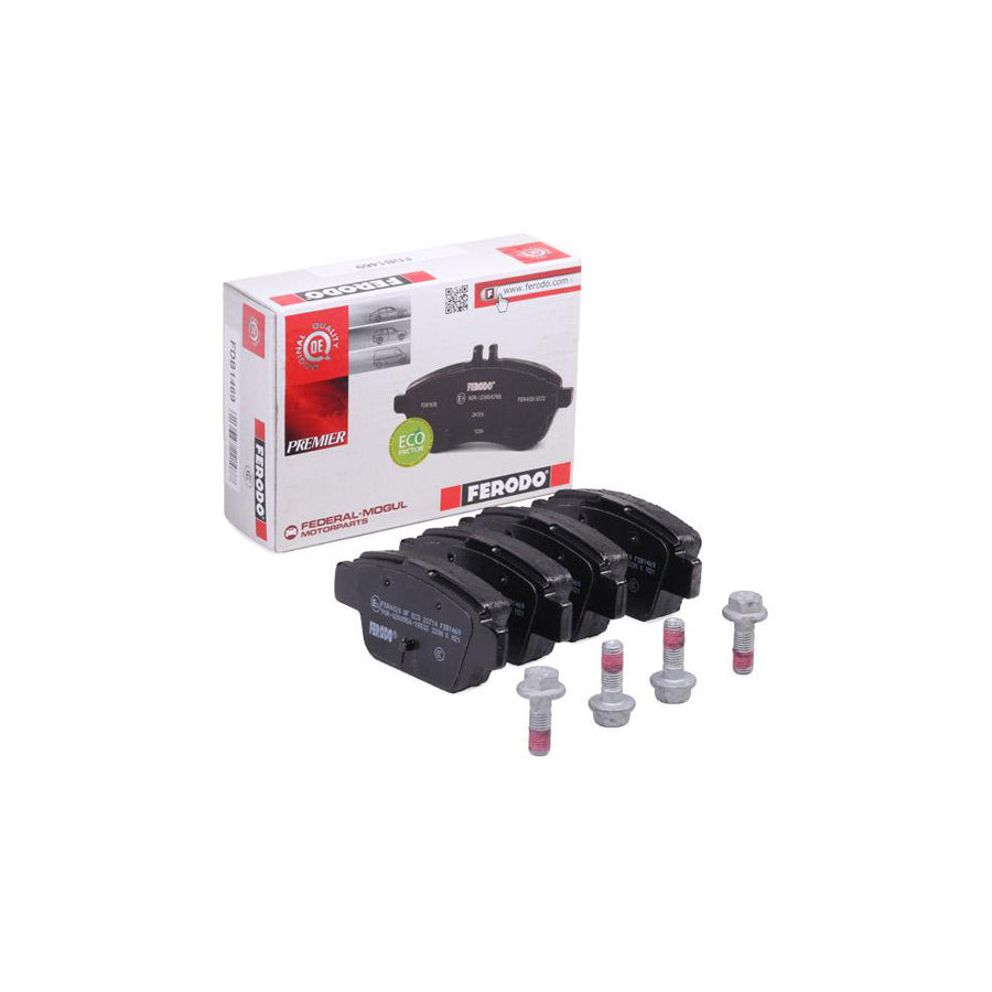 Ferodo Premier Eco Friction Fdb1469 Brake Pad Set Not Prepared For Wear Indicator With Accessories