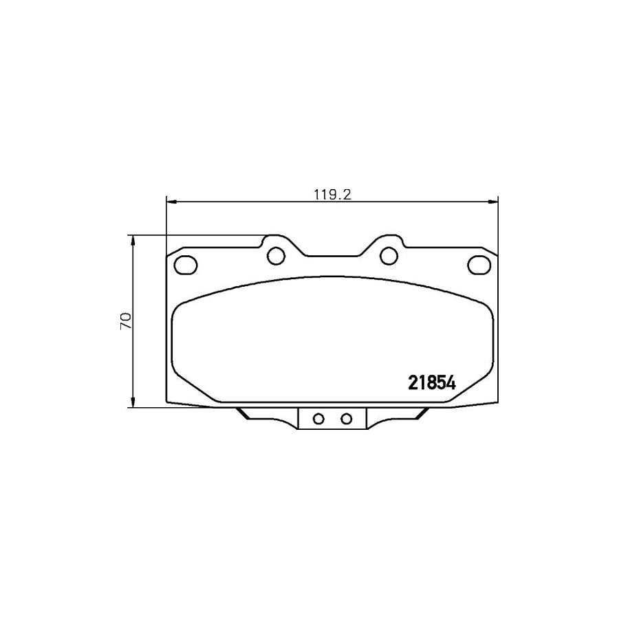 Hella 8DB 355 017 211 Brake Pad Set With Acoustic Wear Warning