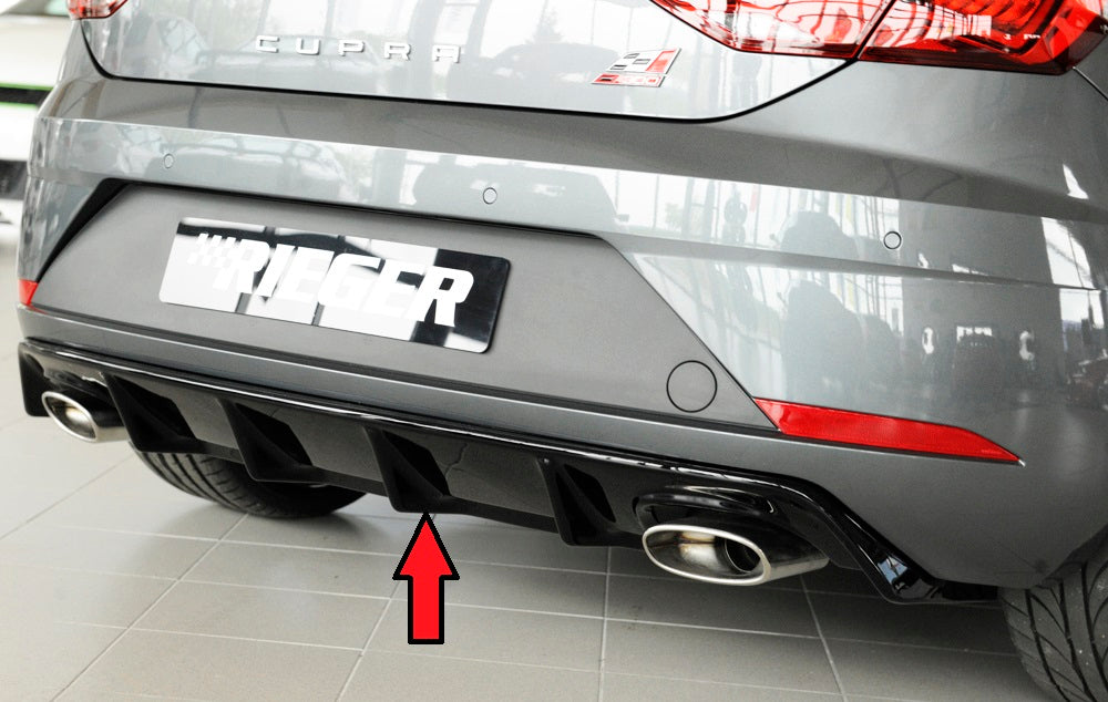 Rieger 00088136 SEAT 5F Leon Cupra Rear Diffuser